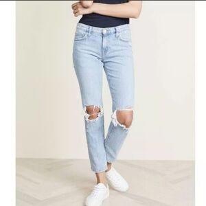 Current elliot Jeans  Sz 26 The Fling Destroy Slim Straight Light Wash